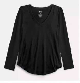 Blusa lady manga larga cuello V
