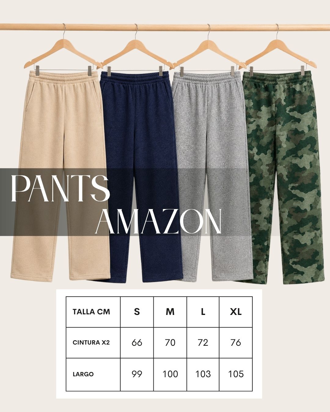 Combo de 3 Pants Amazon Essential Men